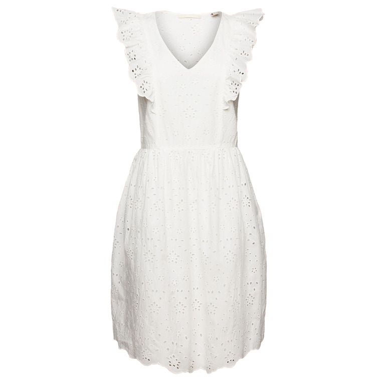 VESTIDO EN ENCAJE DE ALGODÓN MUJER ESPRIT