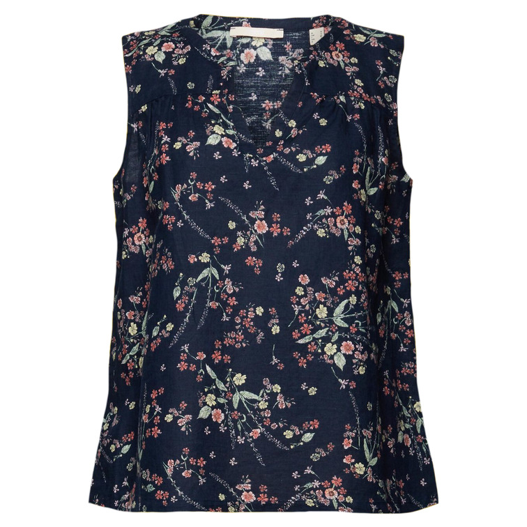 BLUSA SIN MANGAS EN MEZCLA DE LINO MUJER ESPRIT