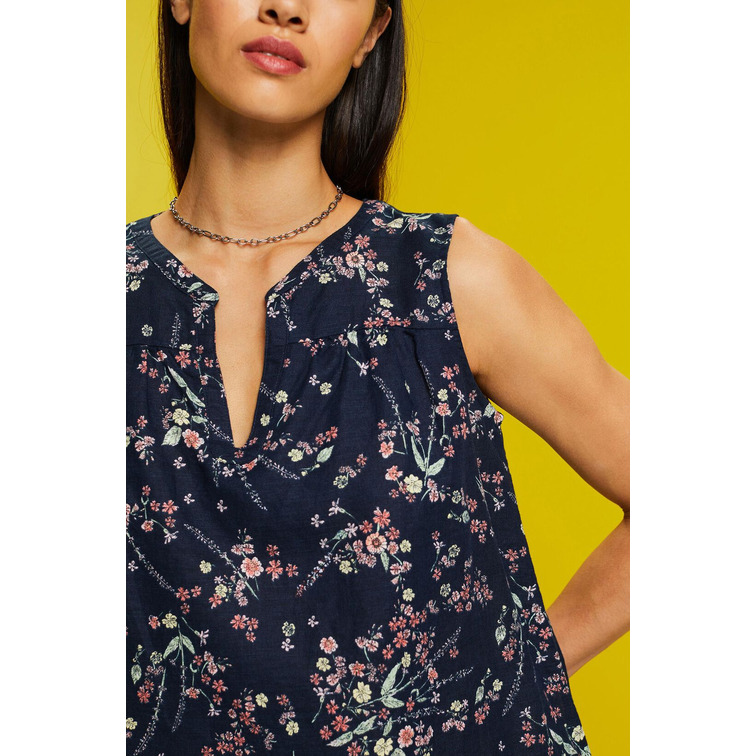 BLUSA SIN MANGAS EN MEZCLA DE LINO MUJER ESPRIT