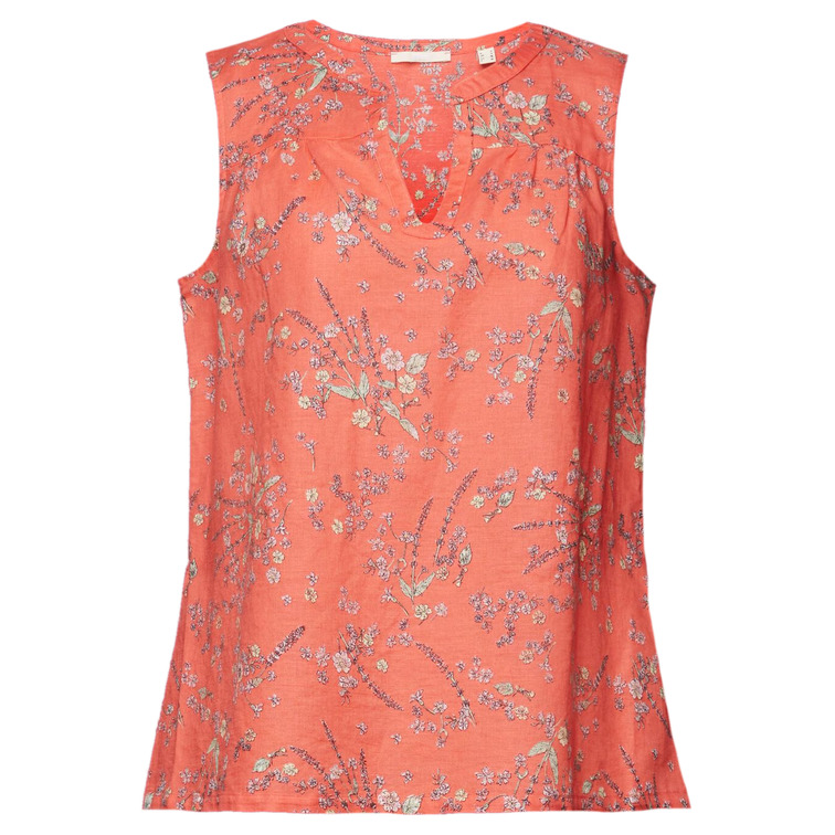 BLUSA SIN MANGAS EN MEZCLA DE LINO MUJER ESPRIT