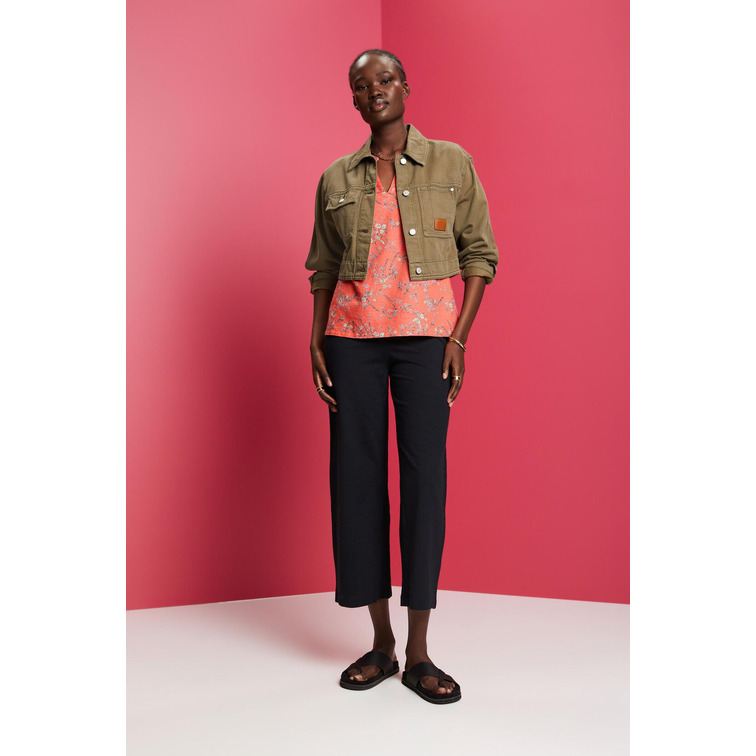 BLUSA SIN MANGAS EN MEZCLA DE LINO MUJER ESPRIT