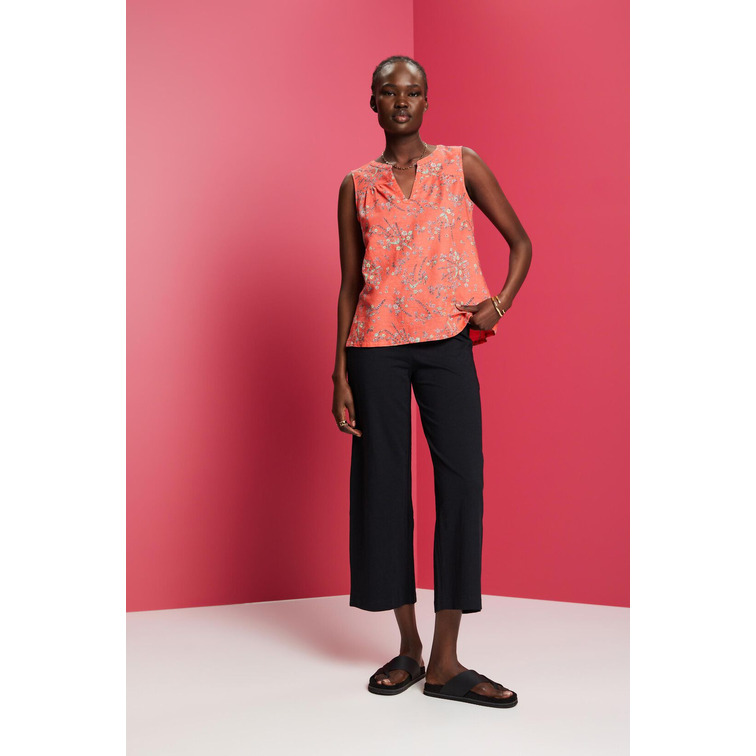 BLUSA SIN MANGAS EN MEZCLA DE LINO MUJER ESPRIT