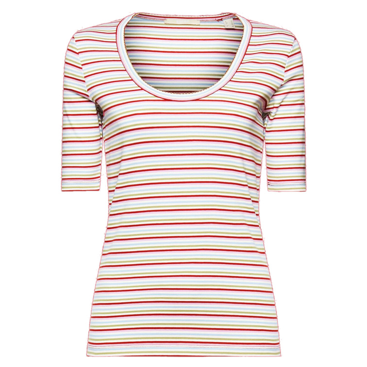 CAMISETA DE JERSEY A RAYAS MULTICOLOR MUJER ESPRIT