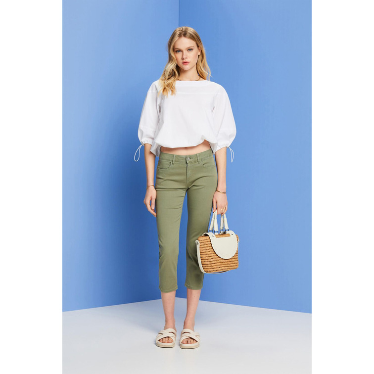PANTALÓN CAPRI EN ALGODÓN ECOLÓGICO MUJER ESPRIT