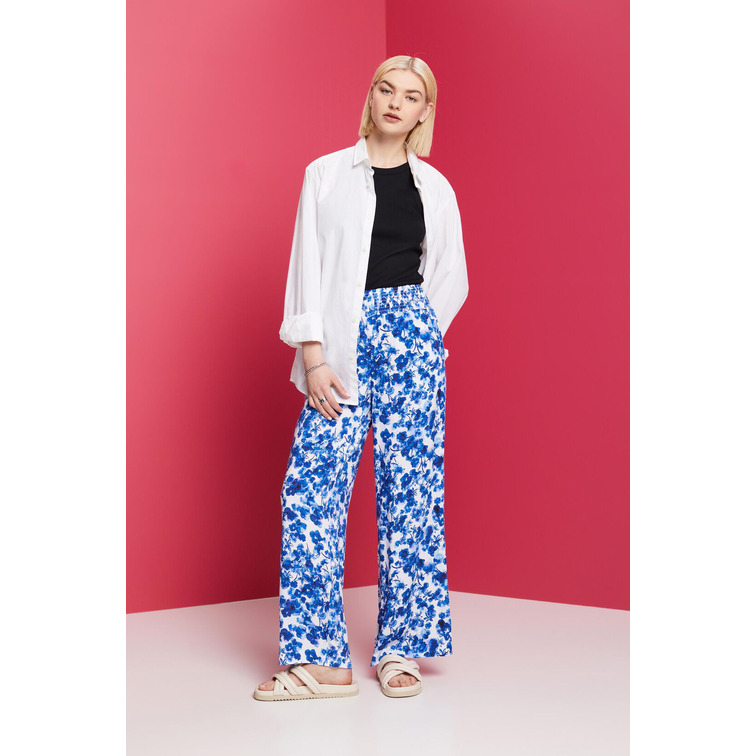 PANTALÓN ANCHO ESTAMPADO MUJER ESPRIT