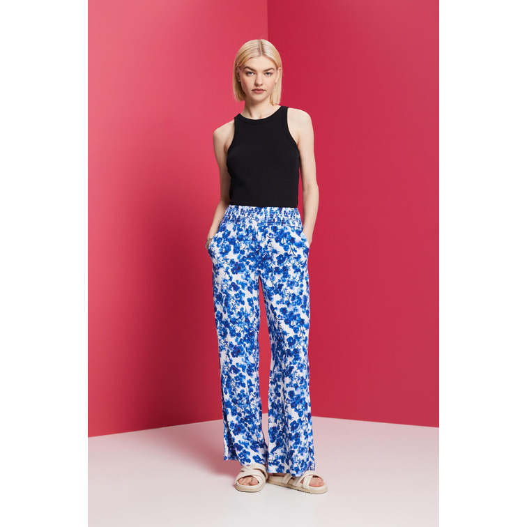 PANTALÓN ANCHO ESTAMPADO MUJER ESPRIT