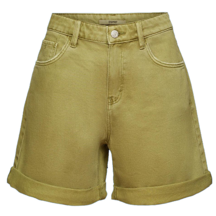 SHORTS DE SARGA DE TIRO ALTO MUJER ESPRIT