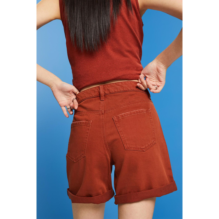 SHORTS DE SARGA DE TIRO ALTO MUJER ESPRIT