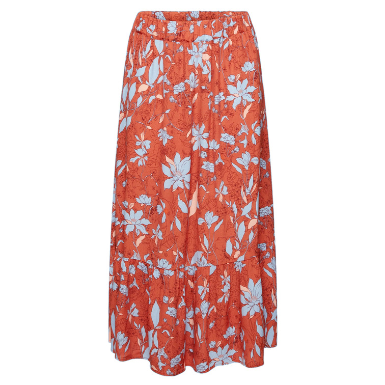 FALDA MIDI CON BAJO AVOLANTADO MUJER ESPRIT