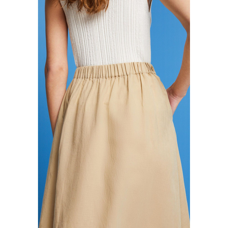 FALDA MIDI EN MEZCLA DE LINO Y ALGODÓN MUJER ESPRIT
