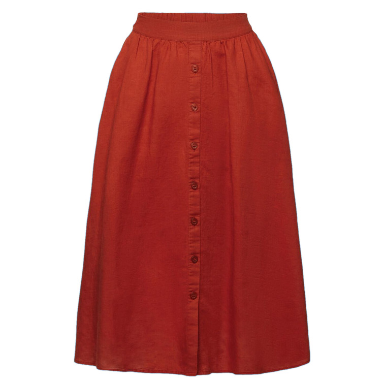 FALDA MIDI EN MEZCLA DE LINO Y ALGODÓN MUJER ESPRIT