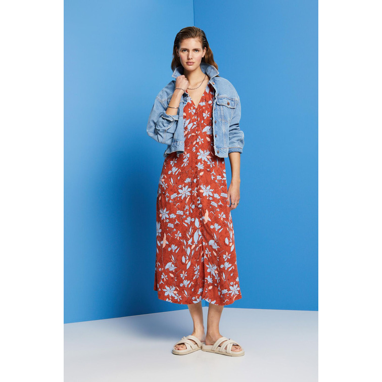 VESTIDO MIDI CON ESTAMPADO ALLOVER MUJER ESPRIT
