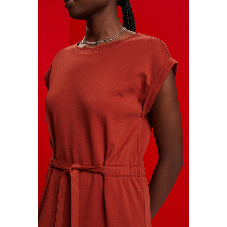 VESTIDO MIDI DE PUNTO CON LAZADA MUJER ESPRIT