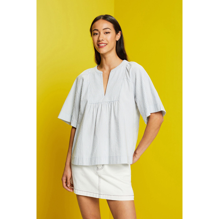 BLUSA CON ESTAMPADO A RAYAS MUJER ESPRIT