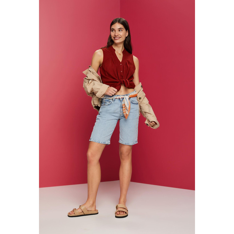 BLUSA SIN MANGAS EN MEZCLA DE VISCOSA MUJER ESPRIT