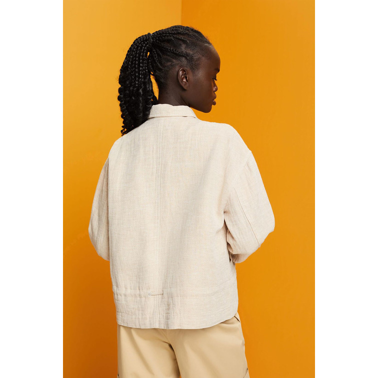 CHAQUETA LIGERA EN MEZCLA DE LINO MUJER ESPRIT