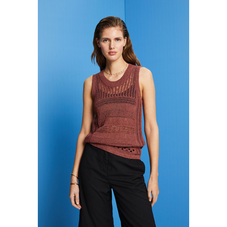 JERSEY DE PUNTO MOULINÉ SIN MANGAS MUJER ESPRIT