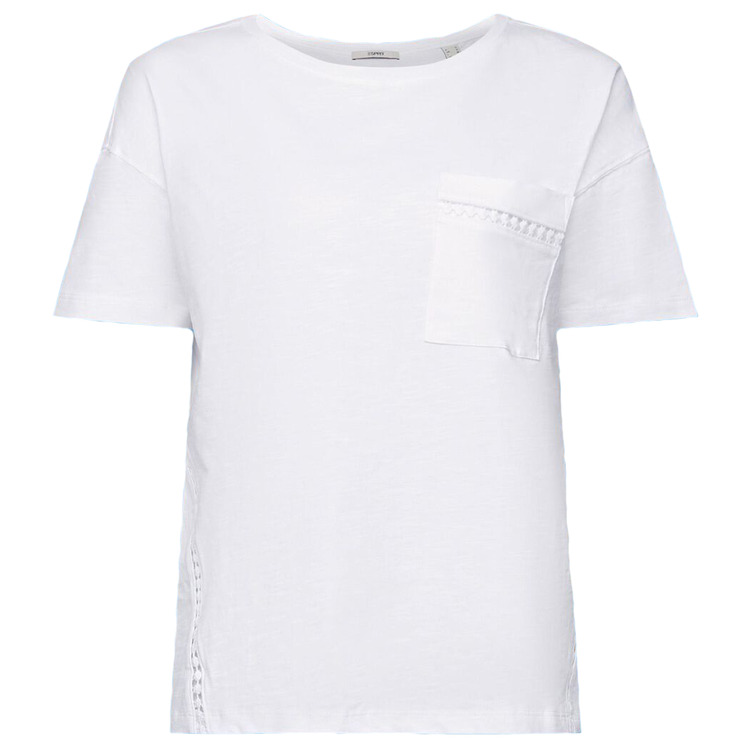 CAMISETA CON CINTAS DE ENCAJE MUJER ESPRIT