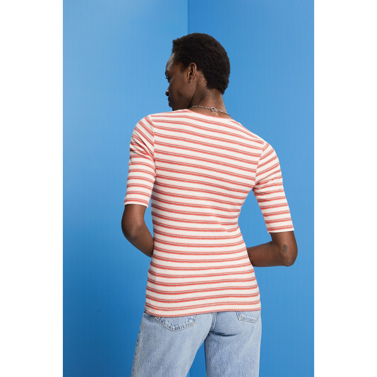 CAMISETA DE CANALÉ CON DISEÑO DE RAYAS MUJER ESPRIT