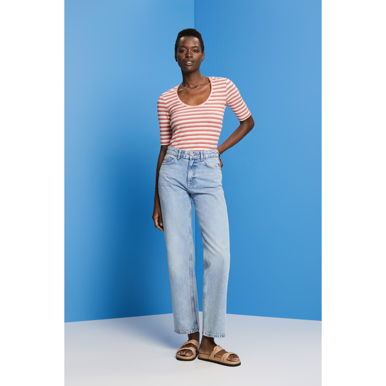 CAMISETA DE CANALÉ CON DISEÑO DE RAYAS MUJER ESPRIT