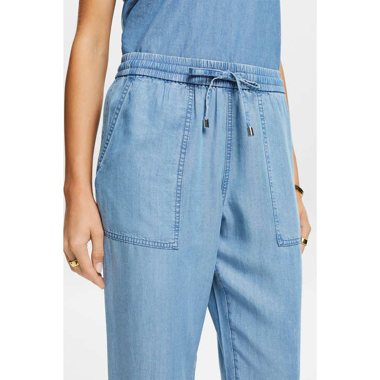 PANTALÓN JOGGER EN DENIM LIGERO MUJER ESPRIT