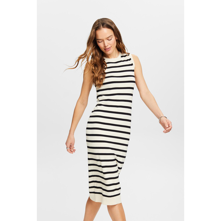 VESTIDO MIDI SIN MANGAS A RAYAS MUJER ESPRIT