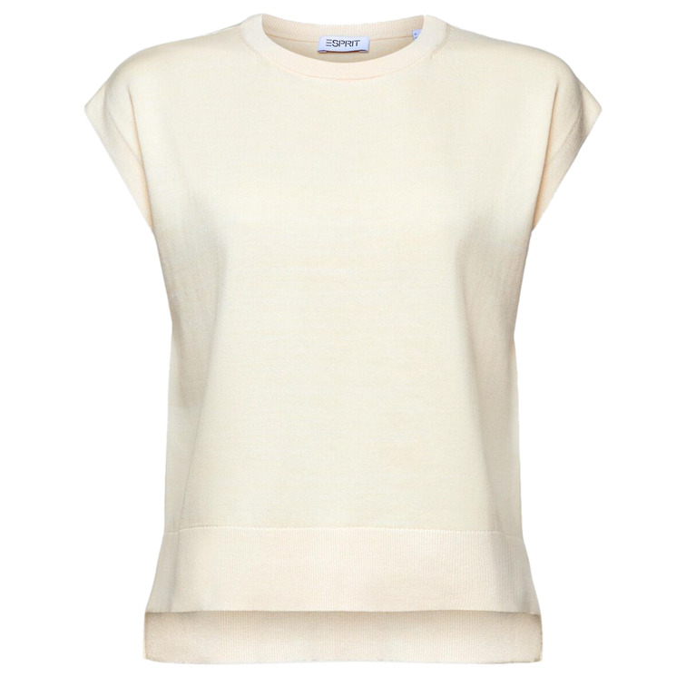 JERSEY DE CUELLO REDONDO SIN MANGAS MUJER ESPRIT
