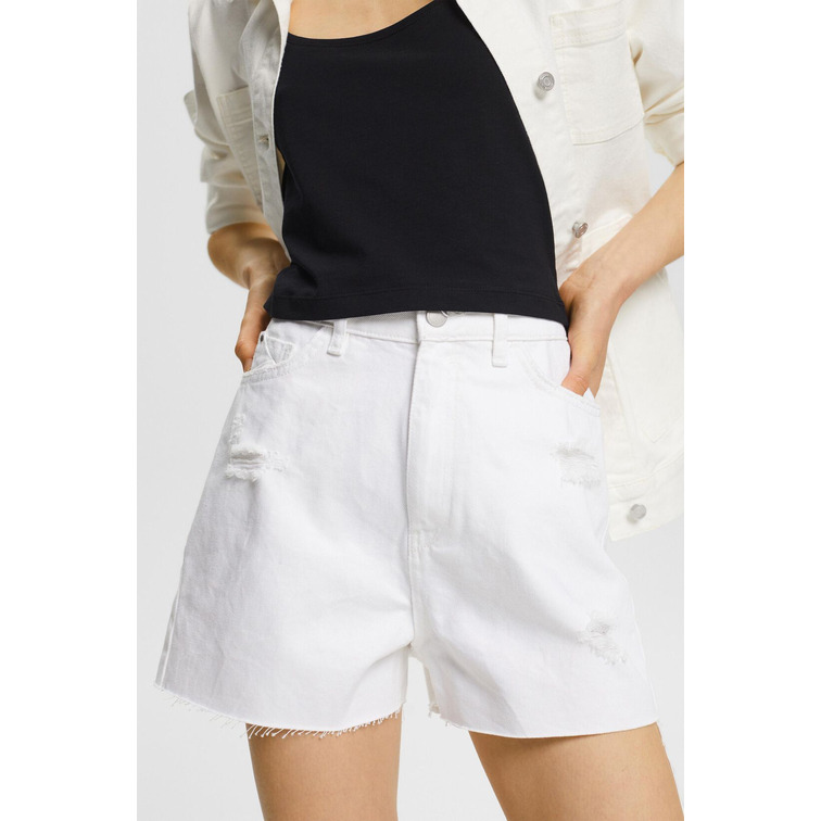 SHORT VAQUERO CON EFECTOS ROTOS MUJER ESPRIT