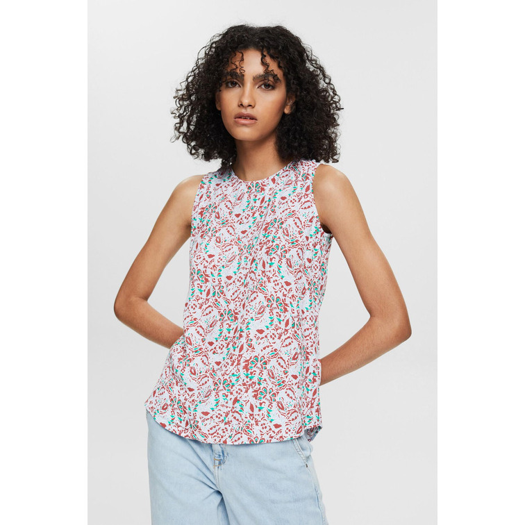 TOP ESTAMPADO CON ESCOTE EN LA ESPALDA MUJER ESPRIT