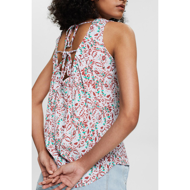 TOP ESTAMPADO CON ESCOTE EN LA ESPALDA MUJER ESPRIT