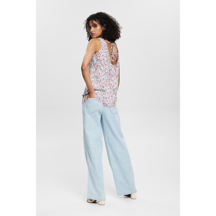 TOP ESTAMPADO CON ESCOTE EN LA ESPALDA MUJER ESPRIT