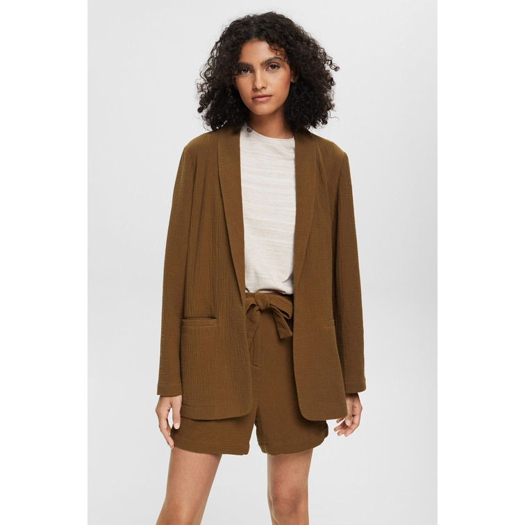 BLAZER SIN FORRO CON EFECTO ARRUGADO MUJER ESPRIT