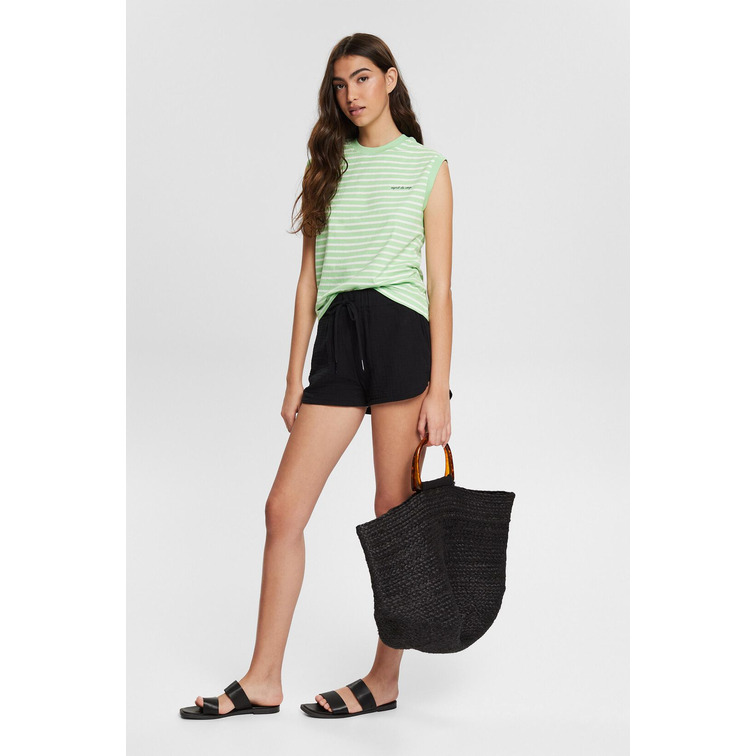 CAMISETA A RAYAS CON LOGO BORDADO MUJER ESPRIT