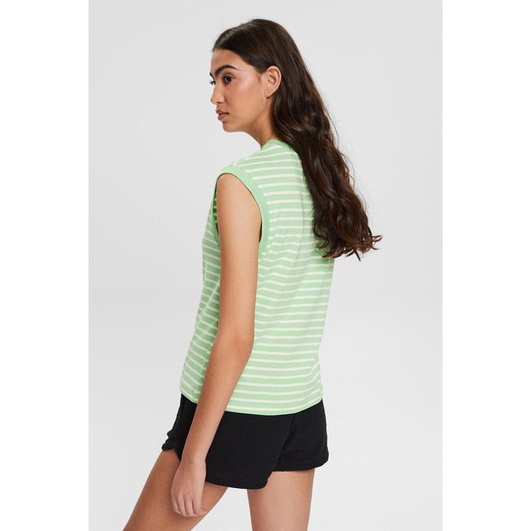 CAMISETA A RAYAS CON LOGO BORDADO MUJER ESPRIT