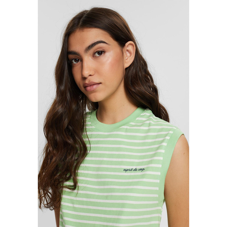 CAMISETA A RAYAS CON LOGO BORDADO MUJER ESPRIT