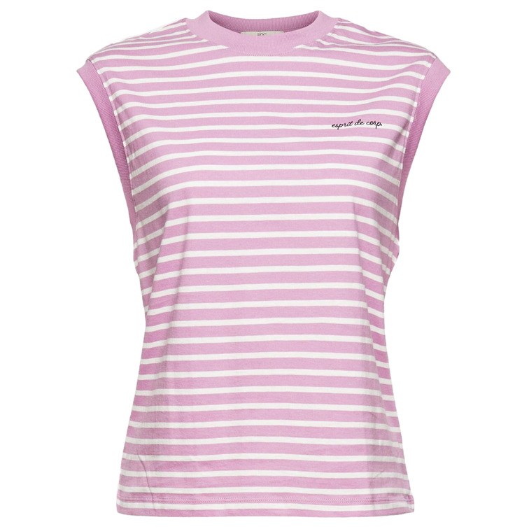 CAMISETA A RAYAS CON LOGO BORDADO MUJER ESPRIT