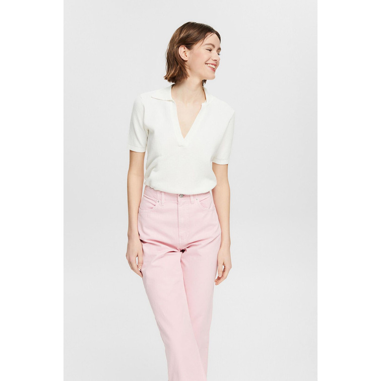 PANTALÓN RECTO EN MEZCLA DE CÁÑAMO MUJER ESPRIT