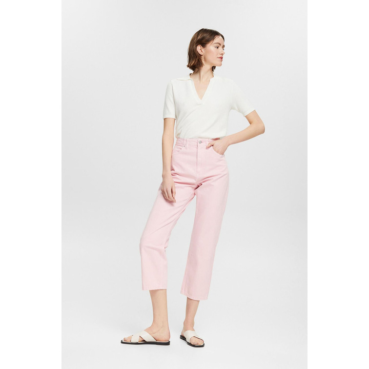 PANTALÓN RECTO EN MEZCLA DE CÁÑAMO MUJER ESPRIT