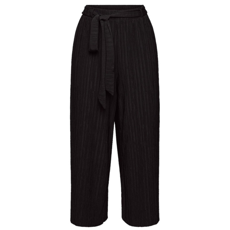 PANTALÓN ANCHO CON ACABADO ARRUGADO MUJER ESPRIT