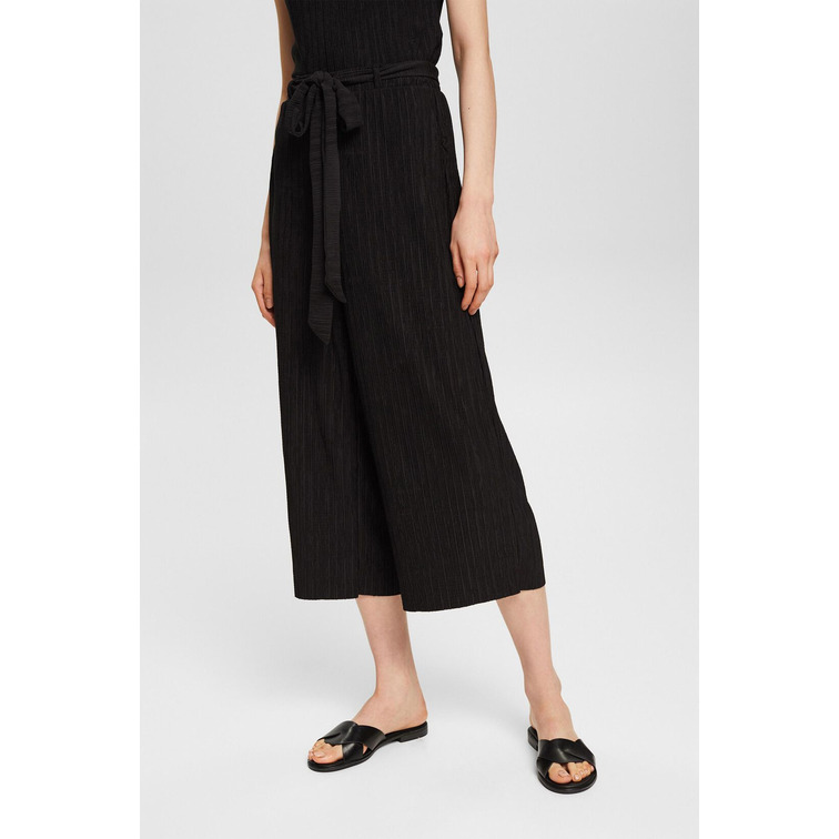 PANTALÓN ANCHO CON ACABADO ARRUGADO MUJER ESPRIT