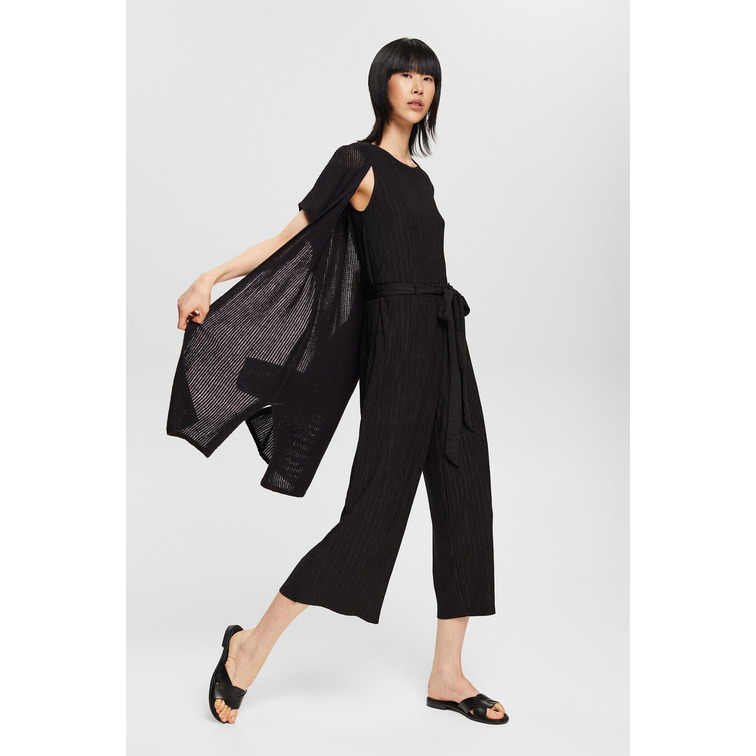 PANTALÓN ANCHO CON ACABADO ARRUGADO MUJER ESPRIT