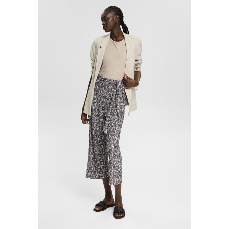 PANTALÓN ESTAMPADO CON EFECTO ARRUGADO MUJER ESPRIT