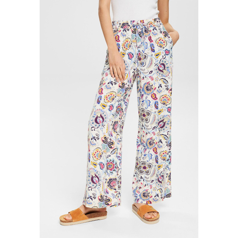 PANTALÓN ANCHO ESTAMPADO MUJER ESPRIT