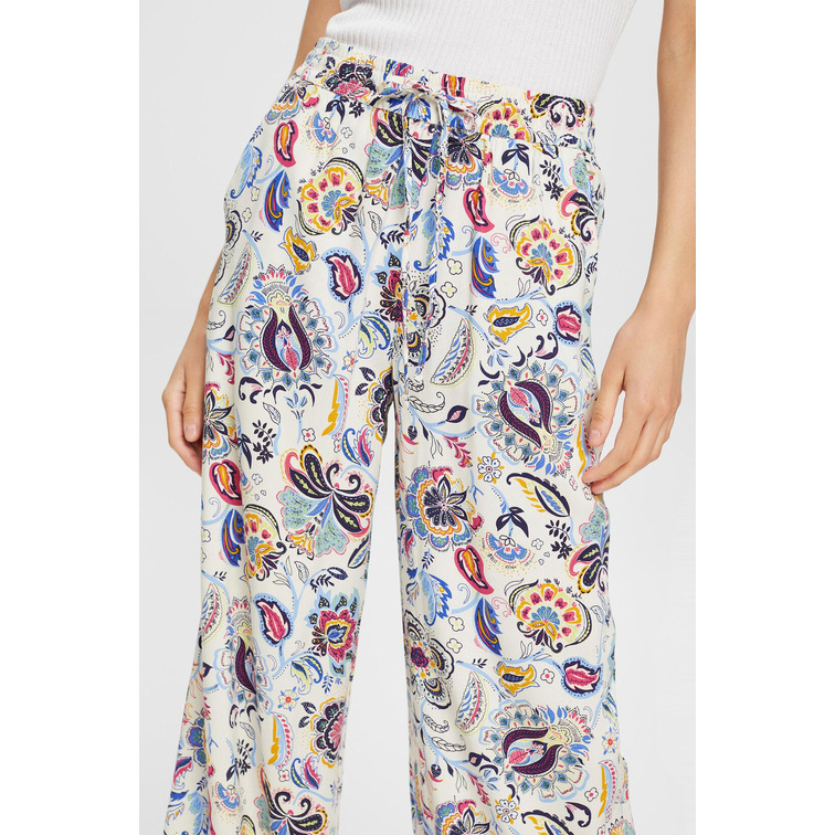 PANTALÓN ANCHO ESTAMPADO MUJER ESPRIT