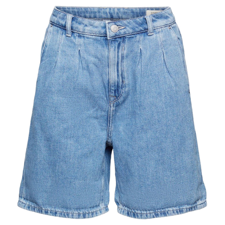 SHORT VAQUERO CON PLIEGUES EN LA CINTURA MUJER ESPRIT