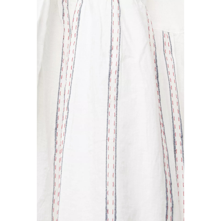 VESTIDO MIDI CON RAYAS BORDADAS MUJER ESPRIT