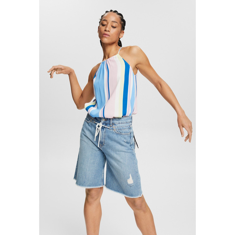 TOP A RAYAS ATADO AL CUELLO MUJER ESPRIT