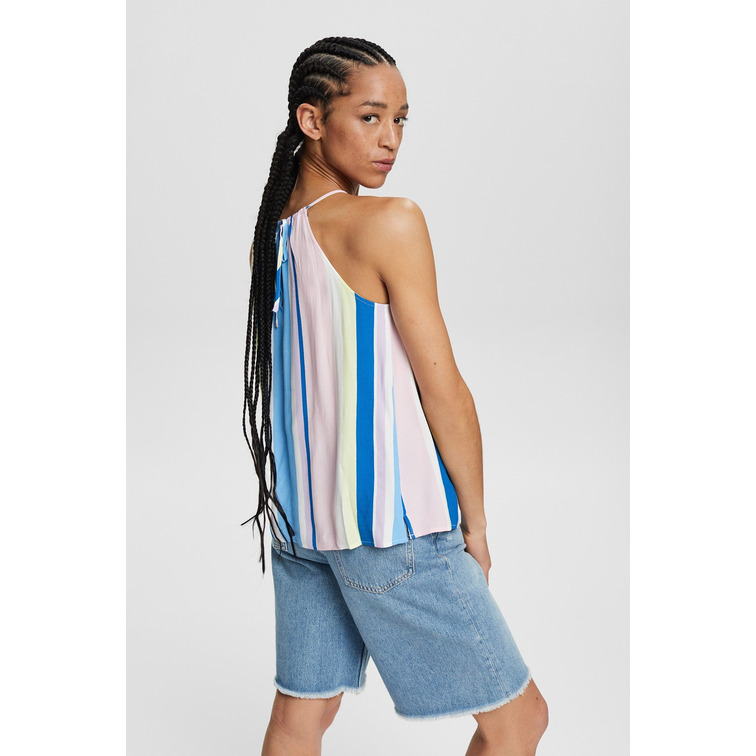 TOP A RAYAS ATADO AL CUELLO MUJER ESPRIT