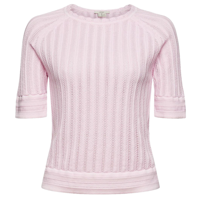 JERSEY DE GANCHILLO DE MANGA CORTA MUJER ESPRIT