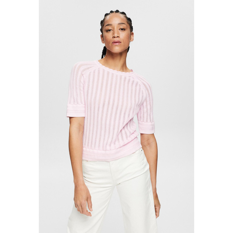 JERSEY DE GANCHILLO DE MANGA CORTA MUJER ESPRIT